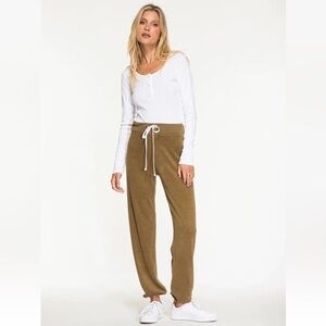 NIGHTCAP FREE PEOPLE OLIVE CLASSIC JOGGER SWEATPANTS LOUNGEWEAR COZY PANTS M